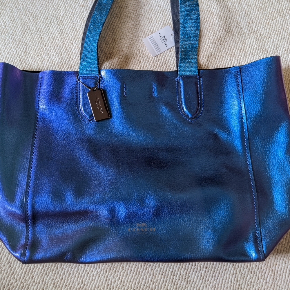 NWT Coach Holographic Derby tote